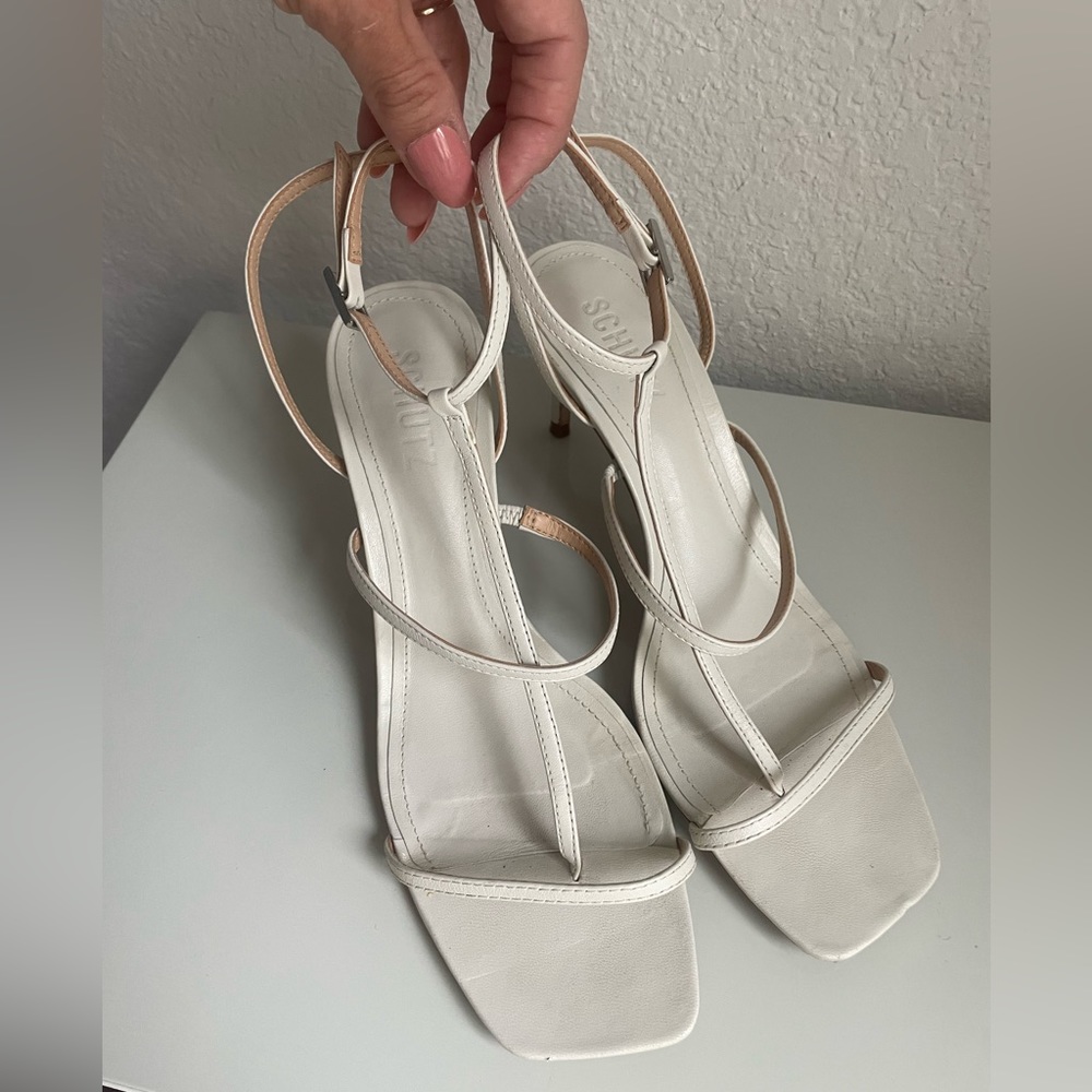 Schutz  of white mid heel sandals size 8.5 euro 39
